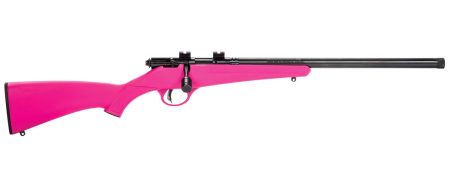 Savage Arms - Savage Arms Rascal .22 LR Bolt Action Rifle with Pink Synthetic Stock