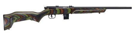 Savage Arms - Savage Arms 93 Minimalist Bolt Action Rifle in 17 HMR with Matte Blue Finish and Green Laminate Stock