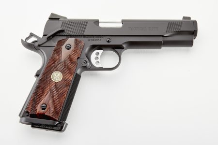 Wilson Combat - Wilson Combat TAC Elite .45 ACP Semi-Auto Pistol with Black Armor-Tuff Finish and Checkered Cocobolo Grips