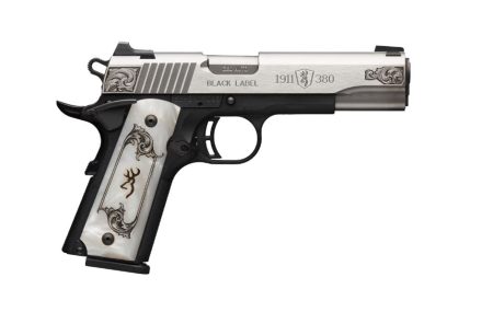 Browning - Browning 1911-380 Black Label Semi-Auto Pistol with White Pearl Grips