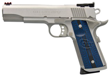 Colt - Colt Gold Cup Trophy 45 ACP Semi-Auto Pistol with Stainless Steel Finish and Fiber Optic Sights