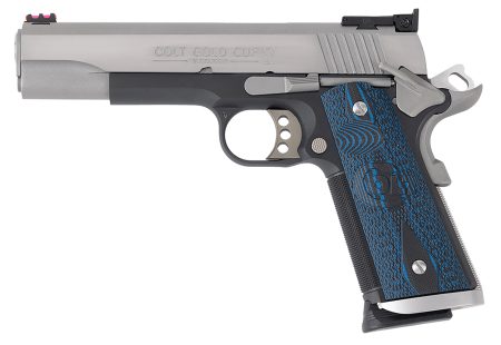 Colt - Colt Gold Cup Trophy Series 70 45 ACP Semi-Auto Pistol with Stainless Finish and Fiber Optic Sights