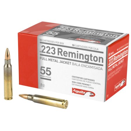 Aguila Ammunition - Aguila Ammunition 1E223110 .223 Remington 55-Grain FMJ Rifle Rounds - Pack of 50 / Case of 1000