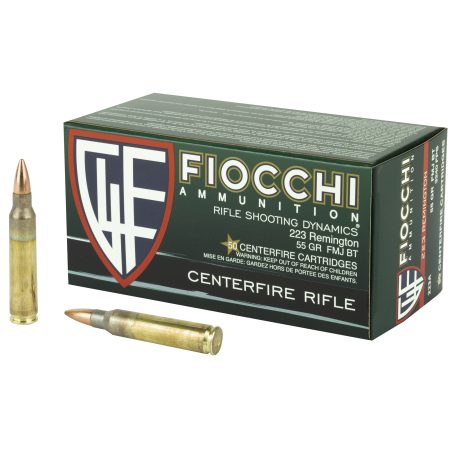 Fiocchi Ammunition - Fiocchi Ammunition 223 Remington 55 Grain FMJ Boat Tail - Model Fiocchi Rifle