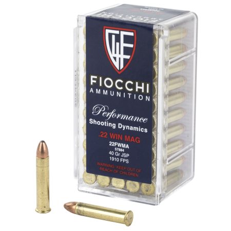 Fiocchi Ammunition - Fiocchi Ammunition 22WMR 40 Grain Jacketed Soft Point Ammo