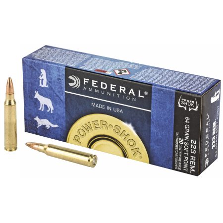 Federal - Federal Power Shok .223 Remington 64 Grain Soft Point Rifle Ammo - 20 Rounds