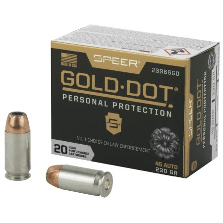 Speer Ammunition - Speer Gold Dot 45 ACP 230-Grain Hollow Point Ammunition (20 Rounds per Box)