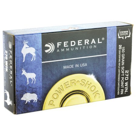 Federal - Federal PowerShok 270 Winchester 150-Grain Jacketed Soft Point Rifle Bullets (20 per Box)
