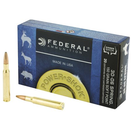 Federal - Federal PowerShok 3006A 150-Grain Soft Point Rifle Ammunition – 20 Rounds
