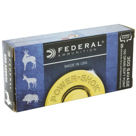 Federal - Federal PowerShok .300 Savage 150-Grain Soft Point Rifle Ammunition - 20 Rounds