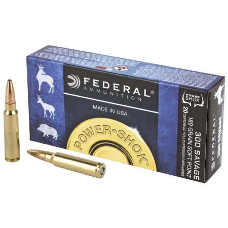 Federal - Federal PowerShok 300 Savage 180-Grain Soft Point Rifle Ammunition - Box of 20