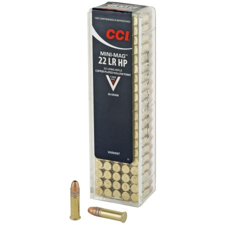 CCI Ammunition - CCI Ammunition Mini Mag .22 LR Hollow Point - 36 Grain, 100 Rounds per Box