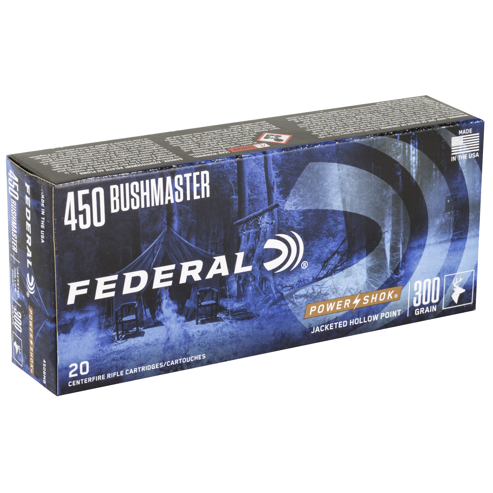 Federal - Federal PowerShok 450 Bushmaster 300 Grain Hollow Point Rifle Bullets (20 Rounds) - Image 2