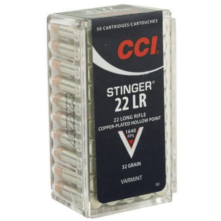 CCI Ammunition - CCI Ammunition Stinger 22 LR Hollow Point - 32 Grain, 50 Rounds