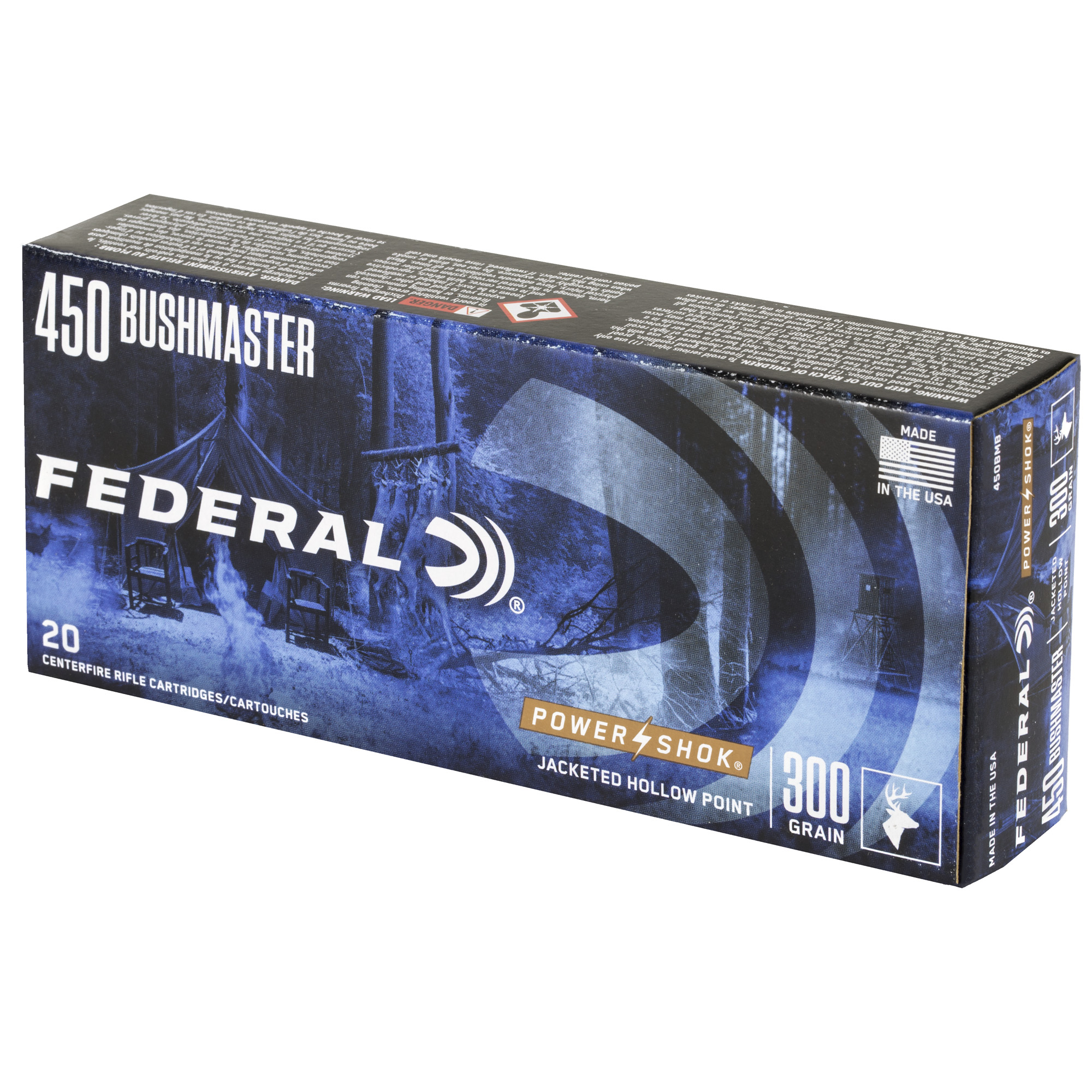 Federal - Federal PowerShok 450 Bushmaster 300 Grain Hollow Point Rifle Bullets (20 Rounds) - Image 3
