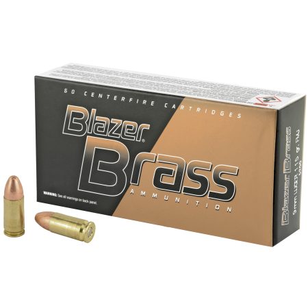 Blazer Ammunition - Blazer Brass 9mm Luger 115 Grain FMJ Ammunition - Reliable Reloadable Brass Casings