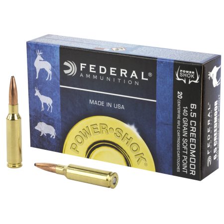Federal - Federal PowerShok 6.5 Creedmoor 140 Grain Soft Point Rifle Ammo - 20 Rounds