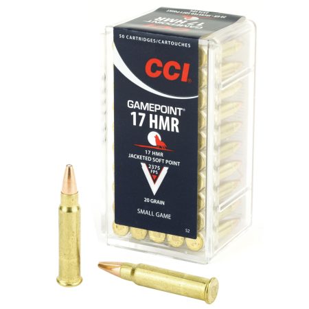 CCI Ammunition - CCI Ammunition 17 HMR Gamepoint 20 Grain Jacketed Soft Point - 50 Rounds per Box