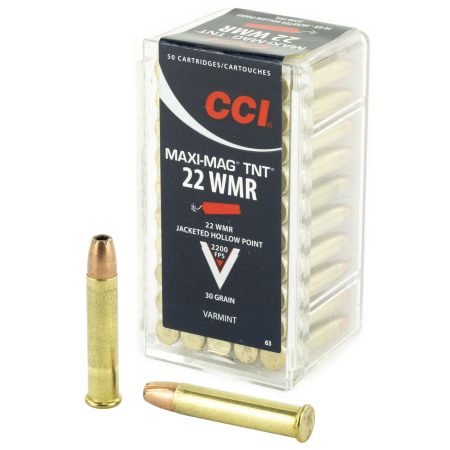 CCI Ammunition - CCI Ammunition 22 WMR TNT Maxi-Mag Hollow Point, 30 Grain, 50 Rounds