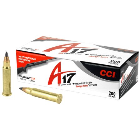 CCI Ammunition - CCI Ammunition A17 17HMR 17-Grain V-Max Varmint Ammo - 200 Rounds per Box