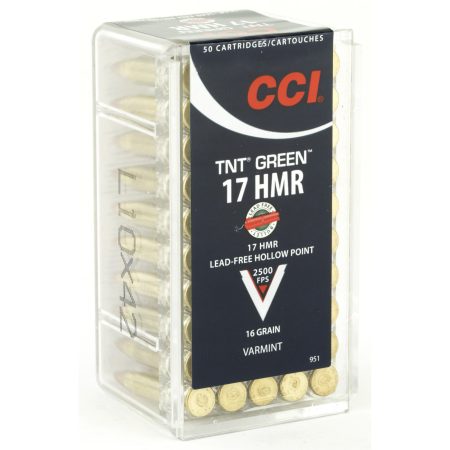 CCI Ammunition - CCI Ammunition 17 HMR TNT Green Hollow Point - 16 Grain, 50 Rounds