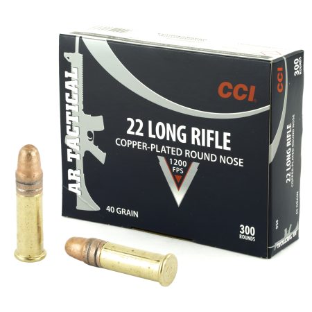 CCI Ammunition - CCI Ammunition 956 Tactical .22 LR 40 Grain Copper Plated Round Nose - Pack of 300 Rounds