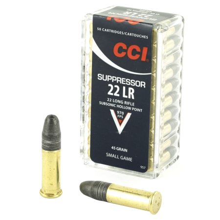 CCI Ammunition - CCI Ammunition 22LR Suppressor 45 Grain Hollow Point - Reliable Small Game Load