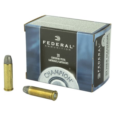 Federal - Federal Champion .32 H&R Lead Semi Wadcutter Ammunition – 95 Grain, 20 Rounds per Box, 500 Rounds per Case