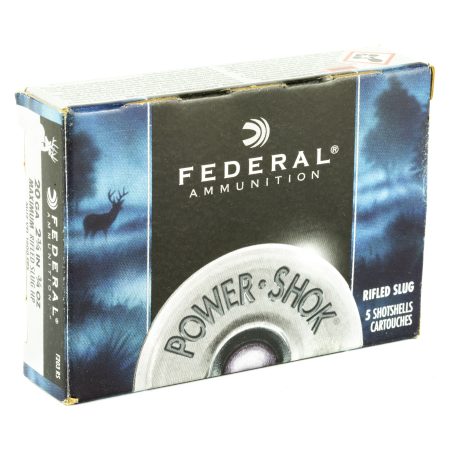 Federal - Federal PowerShok 20 Gauge 2.75-Inch Rifled Slug Ammunition - 3/4 oz, Max Dram