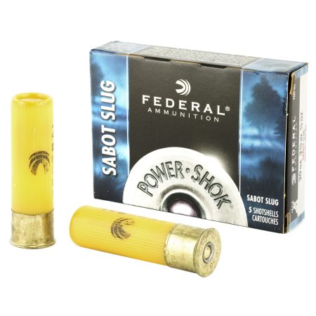 Federal - Federal PowerShok 20 Gauge Sabot Slug – 2.75 Inch, 7/8 Ounce, Pack of 5