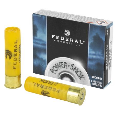 Federal - Federal PowerShok 20 Gauge 3 Buckshot - Max Dram Performance, 2 Buck Pellets, 5 Rounds per Box