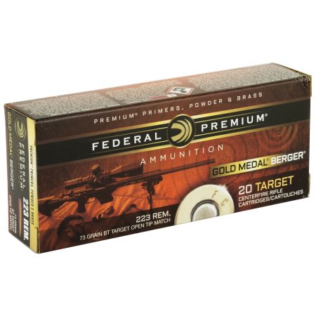 Federal - Federal Gold Medal 223 Remington 73 Grain Berger Boat Tail Ammunition – Precision Rifle Series Approved
