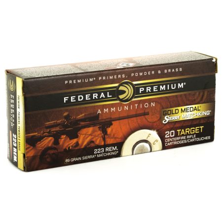 Federal - Federal Gold Medal .223 Remington 69-Grain Boat Tail Hollow Point Rifle Ammunition (20 Rounds)