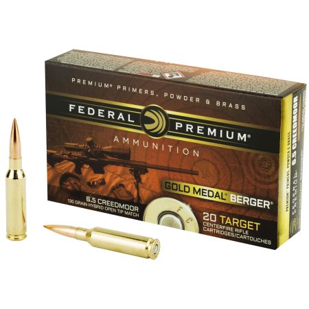 Federal - Federal Gold Medal 6.5 Creedmoor 130 Grain Boat Tail Match Ammunition - 20 Rounds
