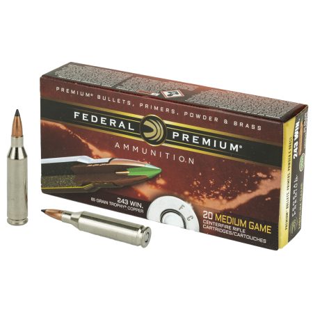 Federal - Federal Premium 243 Winchester 130-Grain Trophy Copper Bullet - Box of 20