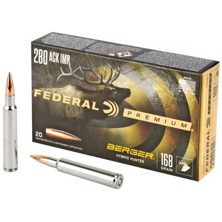 Federal - Federal Premium 280 Ackley Improved Hybrid Hunter 168 Grain Boat-Tail Ammunition (20 Rounds)