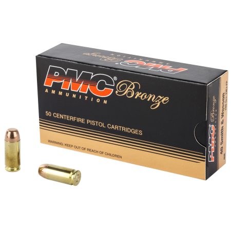 PMC Ammunition - PMC Ammunition Bronze 40 S&W 180-Grain Full Metal Jacket – 50 Rounds per Box