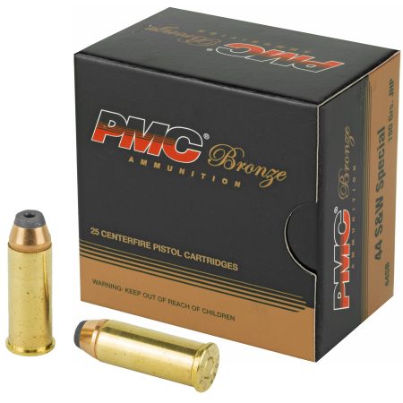 PMC Ammunition - PMC Ammunition Bronze 44 Special 180-Grain Hollow Point Ammo – Reliable Performance for Self-Defense and Target Shooting