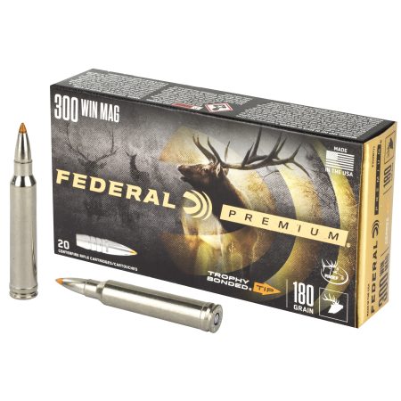 Federal - Federal Premium Trophy Bonded Tip 300 Winchester Magnum 180-Grain Bonded Hollow Point Ammunition (20 Rounds per Box)