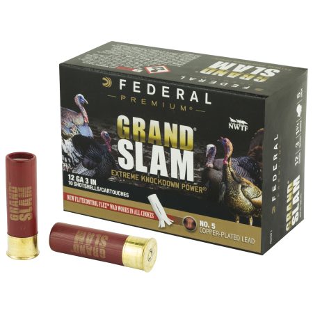 Federal - Federal Premium Grand Slam 12 Gauge 3-Inch #5 Shotshell - 1.75 Ounce, 10 Rounds Per Box