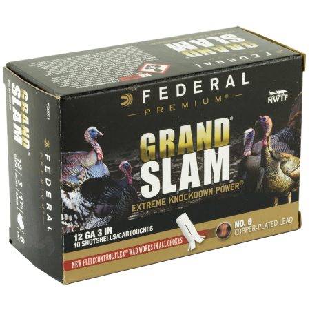Federal - Federal Grand Slam 12 Gauge 3-Inch Shotshells with FLITECONTROL FLEX Wad – 1.75 oz #6 Pellets, Box of 10