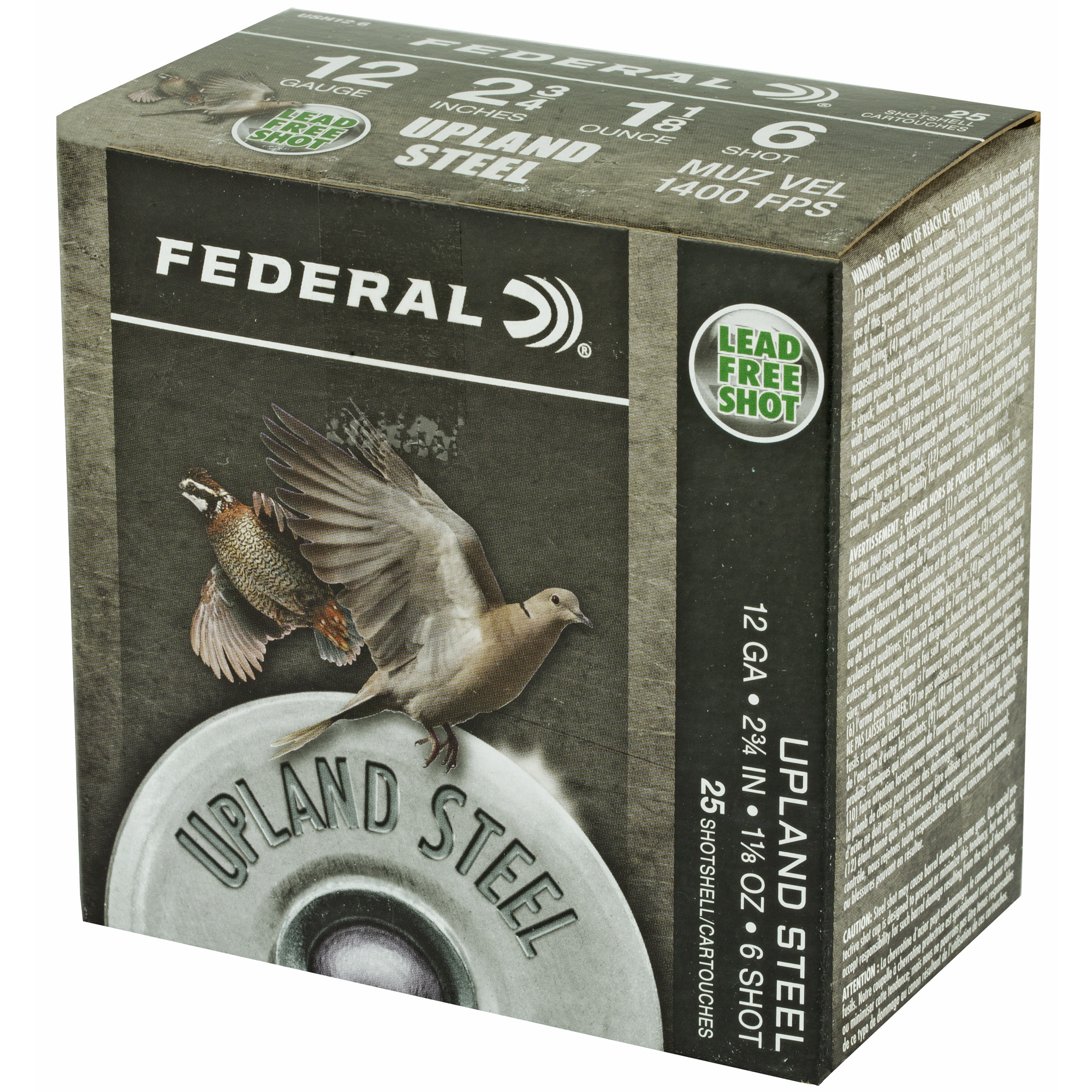Federal - Federal Field & Range Steel 12 Gauge Shotgun Shells – 1 1/8 oz #6 Steel Shot, 25 Rounds per Box - Image 3