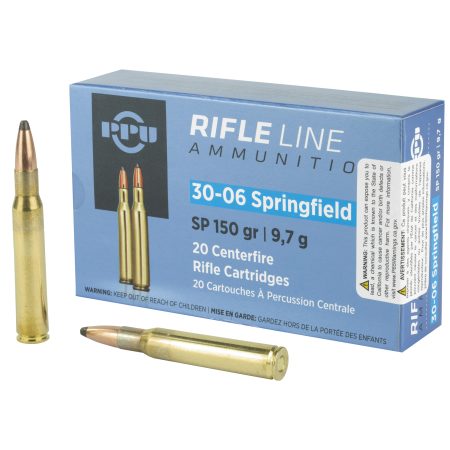 Prvi Partizan - Prvi Partizan PPU 30-06 Springfield 150 Grain Soft Point Rifle Ammo - 20 Rounds per Box