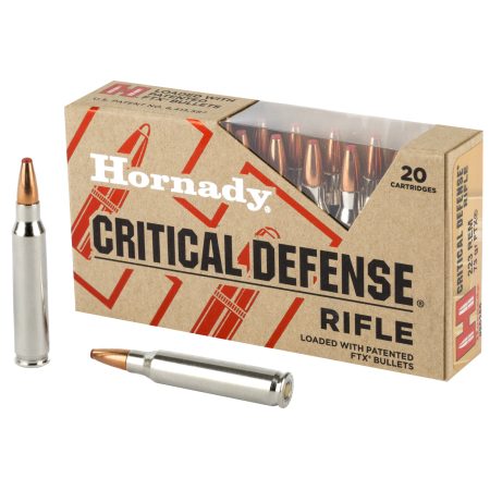 Hornady - Hornady Critical Defense Rifle Ammunition 223 Remington 73 Grain FlexTip - Pack of 20