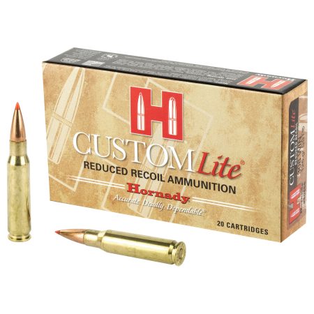 Hornady - Hornady Custom Lite 308 Winchester 125 Grain SST Ammunition - Reduced Recoil for Sporting and Hunting