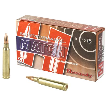 Hornady - Hornady Superformance Match 556 NATO 75 Grain Boat Tail Hollow Point Ammunition (20 Rounds per Box, 200 per Case)
