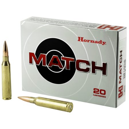 Hornady - Hornady Match 338 Lapua 250 Grain Boat Tail Hollow Point Ammunition - Precision and Performance