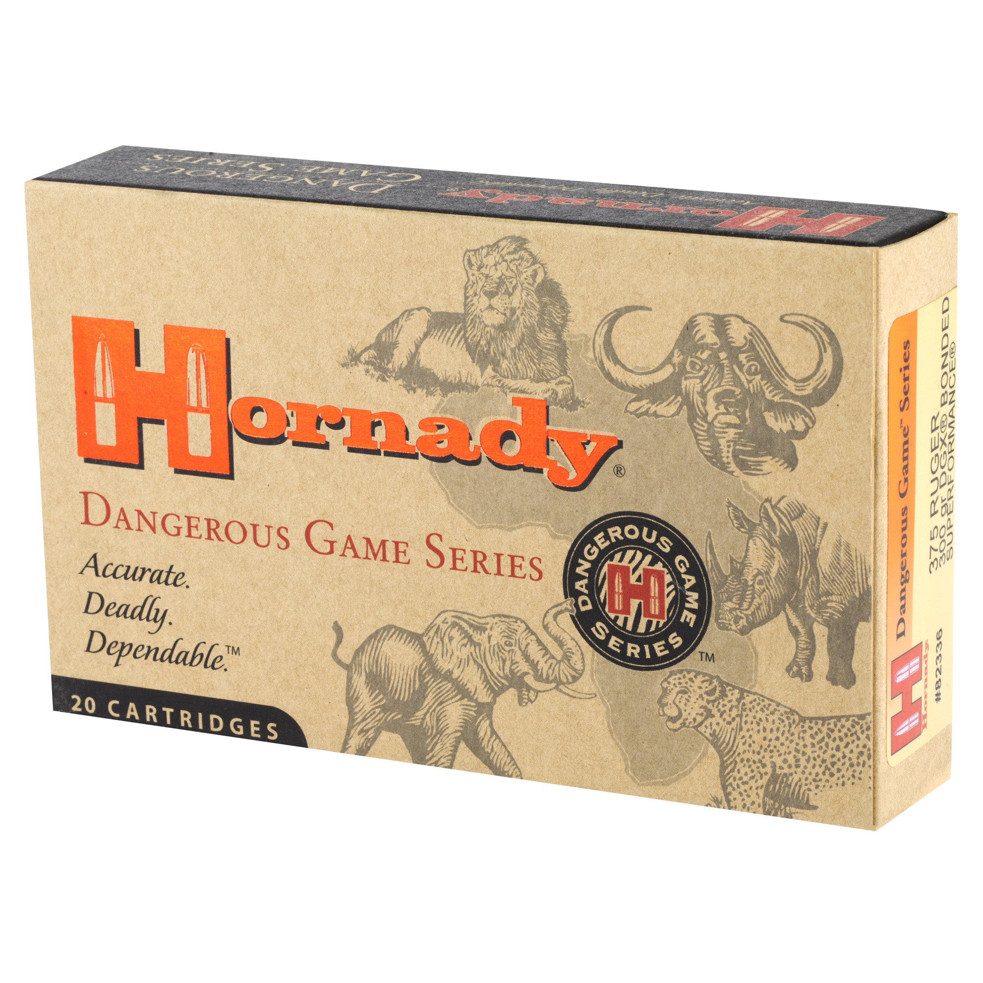 Hornady - Hornady Dangerous Game Series 375 Ruger 300-Grain DGX Bonded Ammunition (20 Rounds per Box) - Image 3