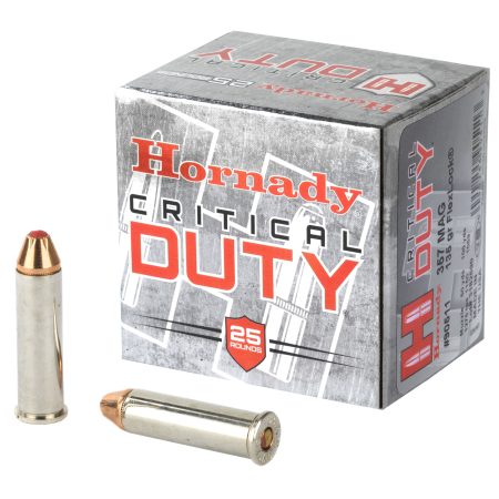 Hornady - Hornady Critical Duty 357 Magnum 135-Grain FlexLock Duty Ammunition, 25 Rounds per Box