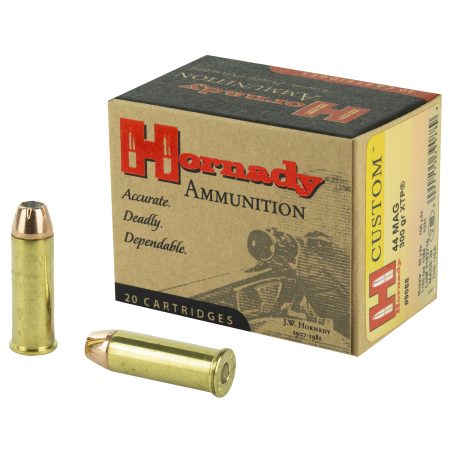 Hornady - Hornady Custom 44 Magnum 300 Grain XTP Pistol Ammo - 20 Rounds